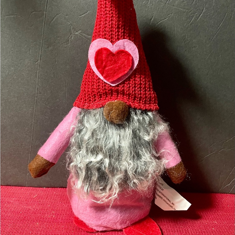 Red Hat Gnome Decor Valentine's Day Polyester, 14 in. Plush.